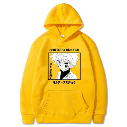 Angry Killua Black and White Hoodie