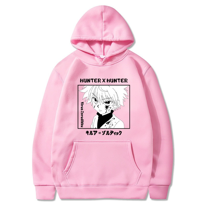 Angry Killua Black and White Hoodie